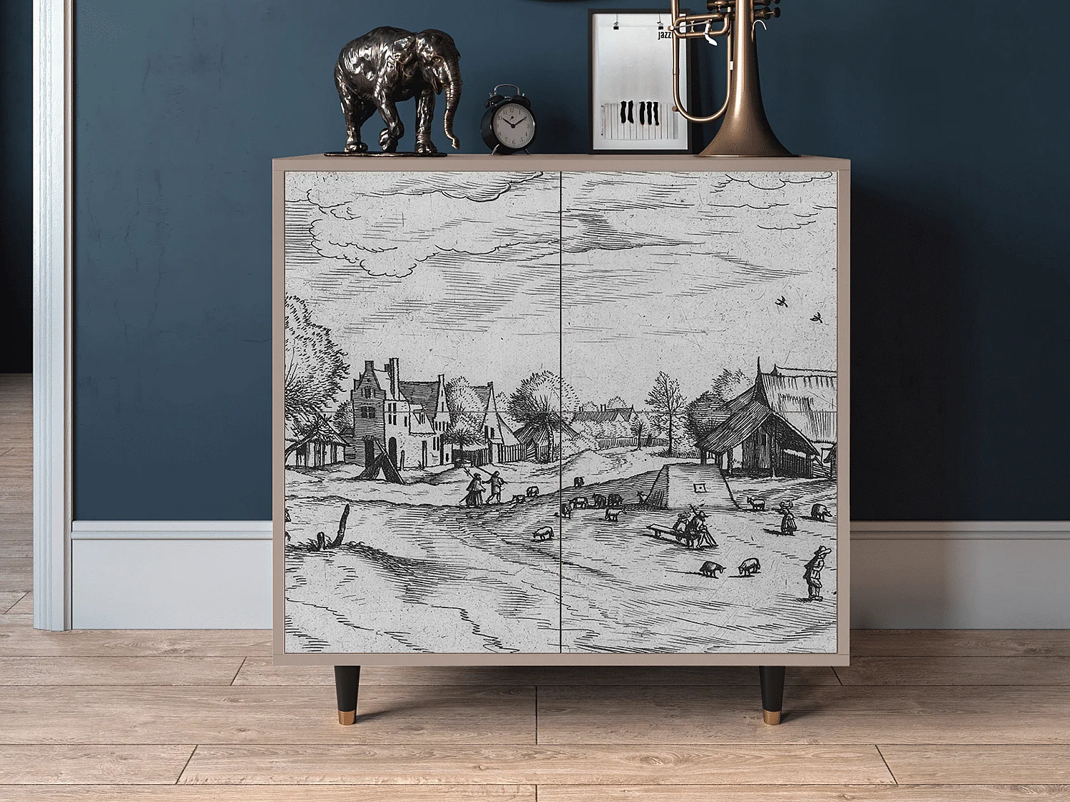 Aparador - 94x96x48 cm - BS3 - Country Village, Latte