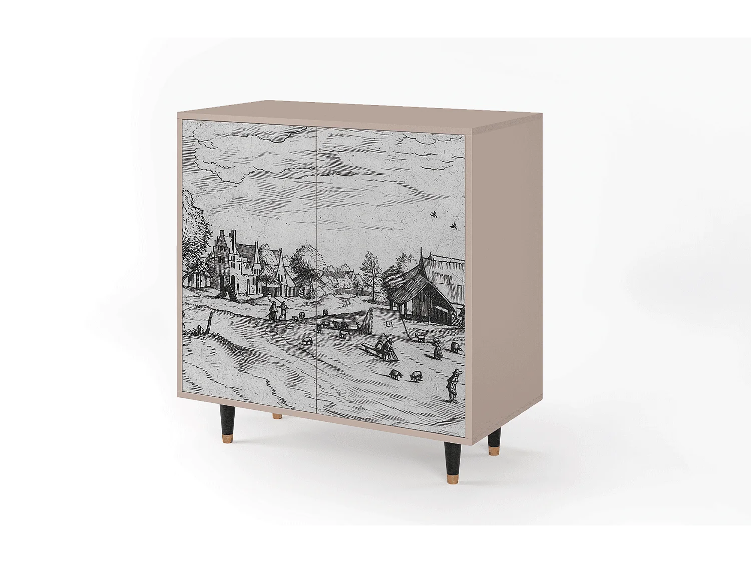 Buffet - 94x96x48 cm - BS3 - Country Village, Latte