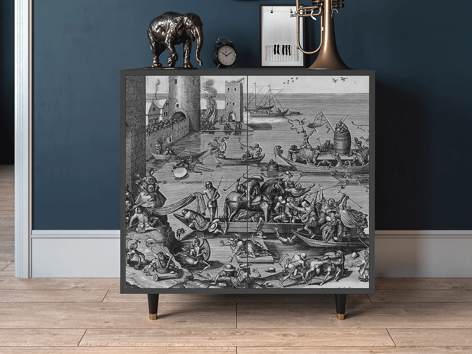 Kredens - 94x96x48 cm - BS3 - Saint Martin, Antracyt