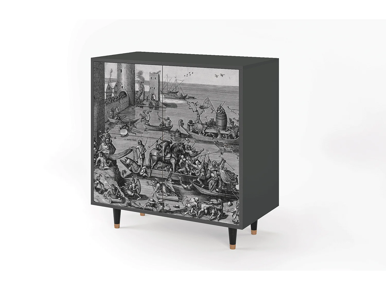 Kredens - 94x96x48 cm - BS3 - Saint Martin, Antracyt