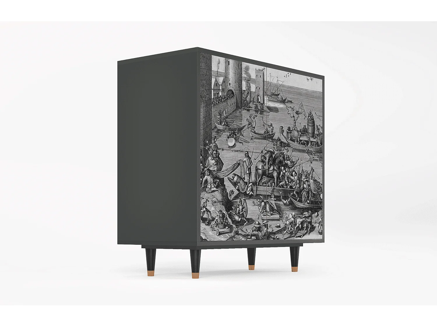 Kredens - 94x96x48 cm - BS3 - Saint Martin, Antracyt