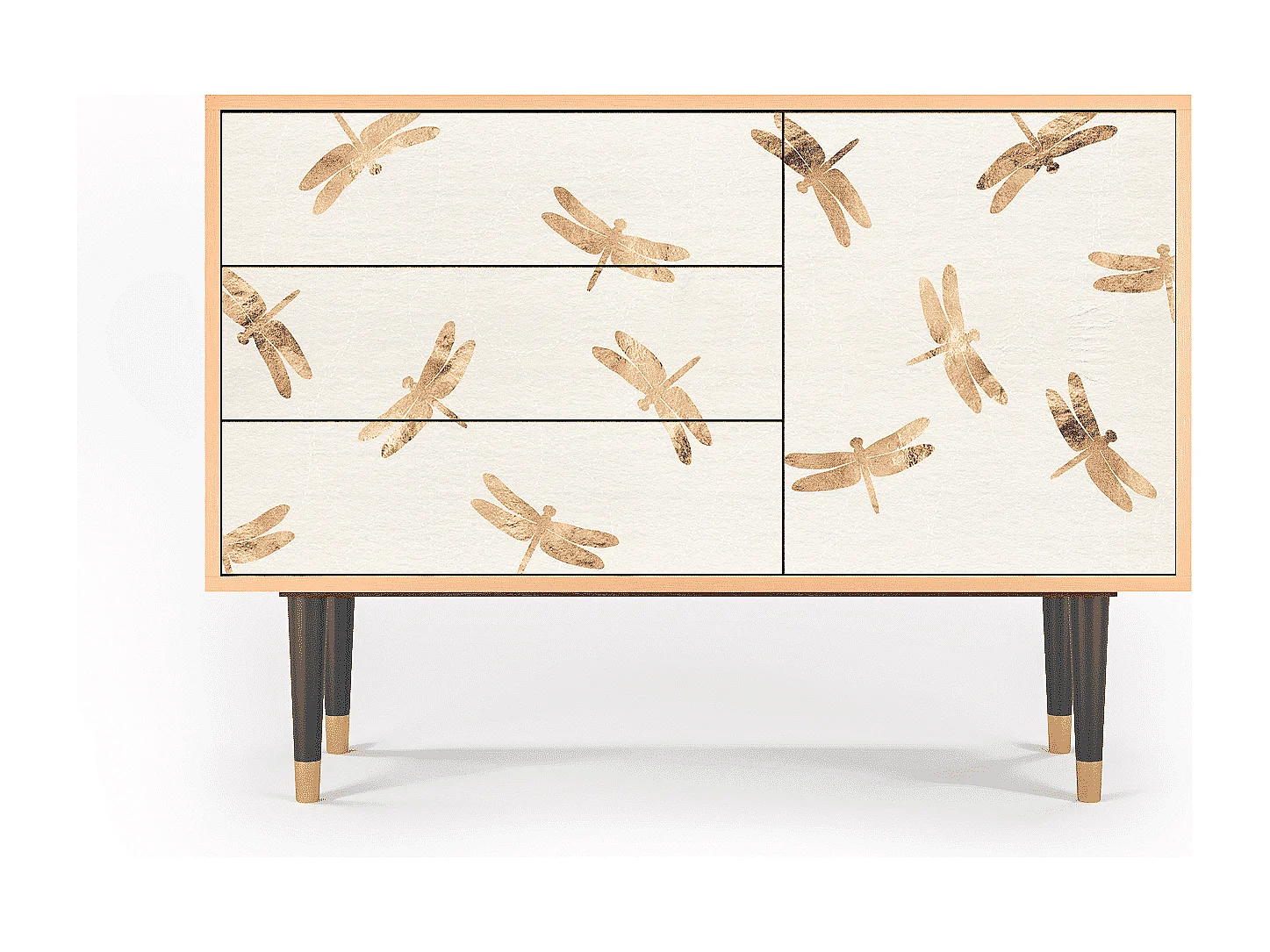 Aparador - 115х84х41 cm - S3 - Nude Dragonflies, Nogal