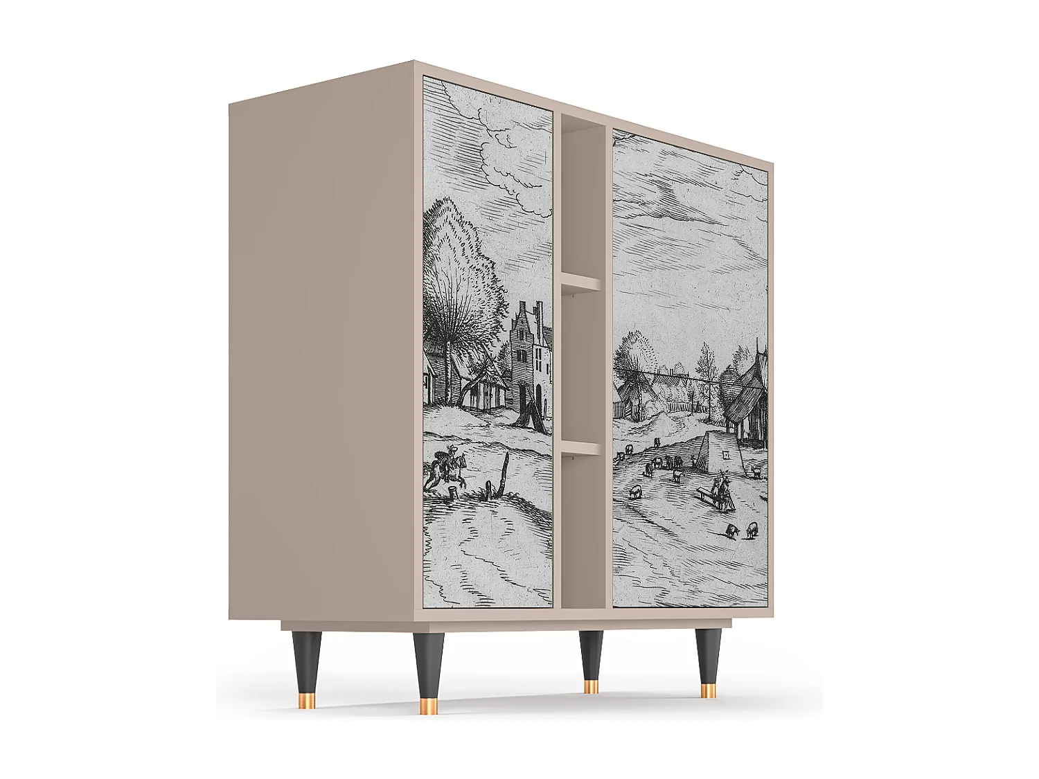 Buffet - 94х96х41 cm - BS5 - Country Village, Latte