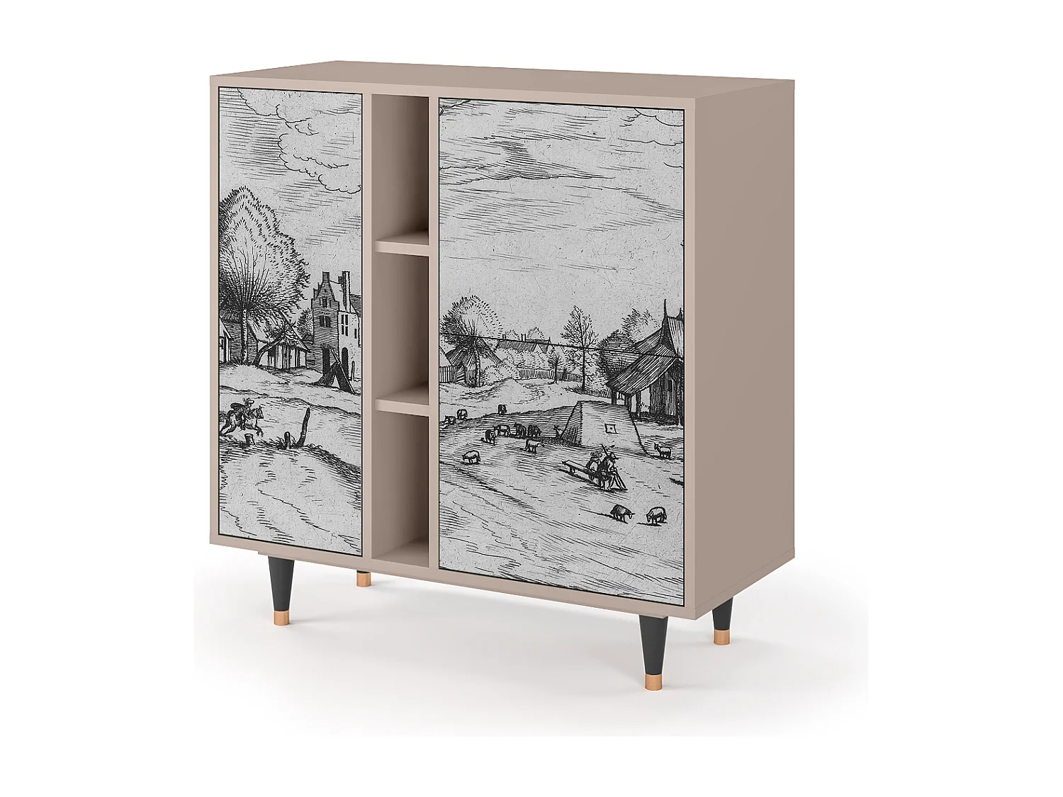 Dressoir - 94х96х41 cm - BS5 - Country Village, Latte