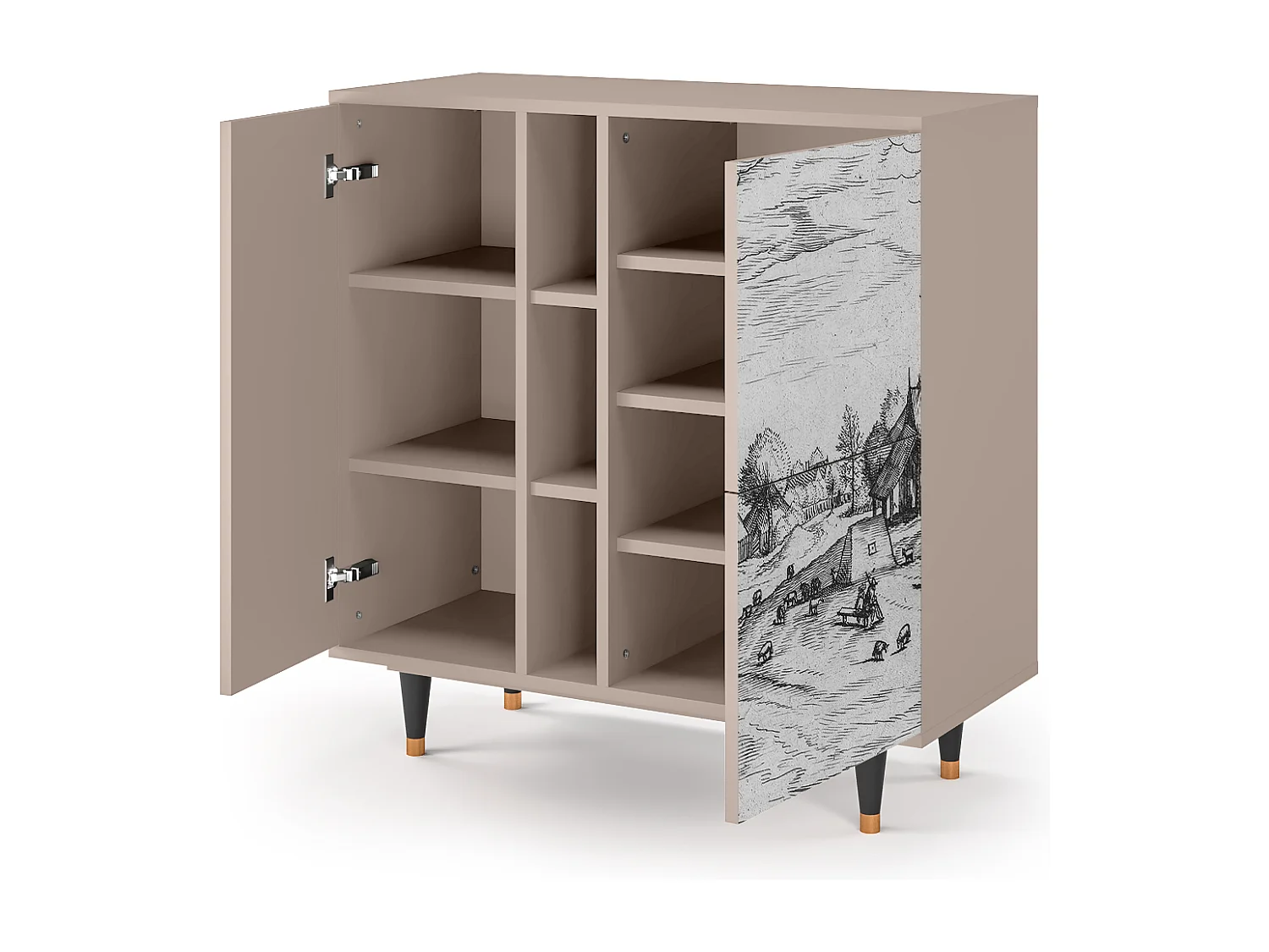 Dressoir - 94х96х41 cm - BS5 - Country Village, Latte