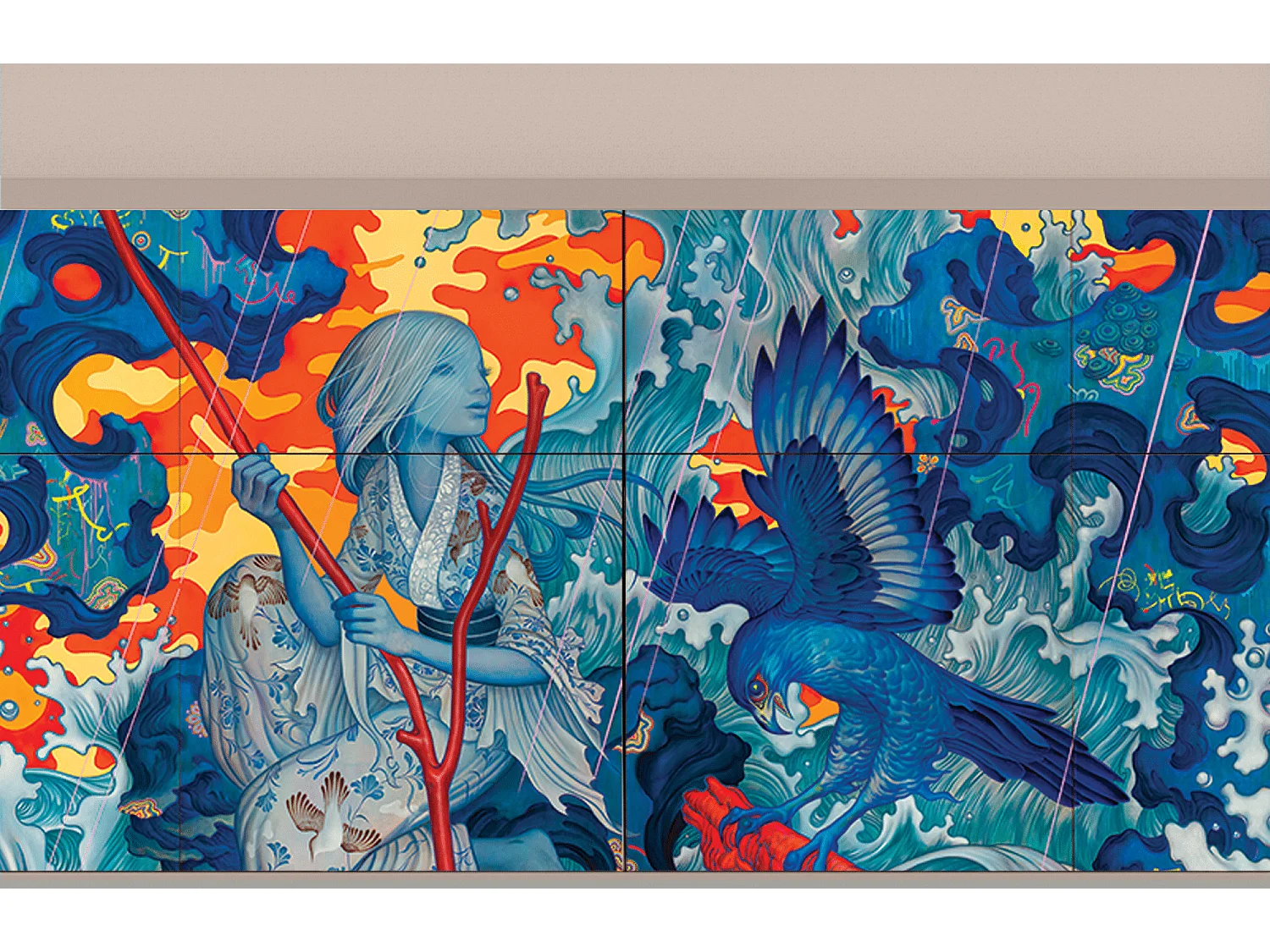 Sideboard - 115x85x48 cm - BS4 - The Girl - James Jean, Latte