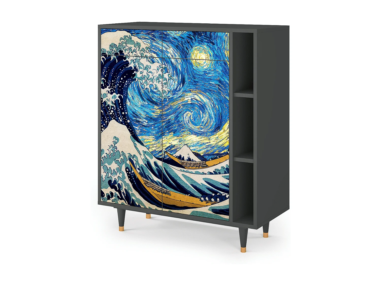 Dressoir - 96х110х41 cm - BS6 - Great Wave, Antraciet