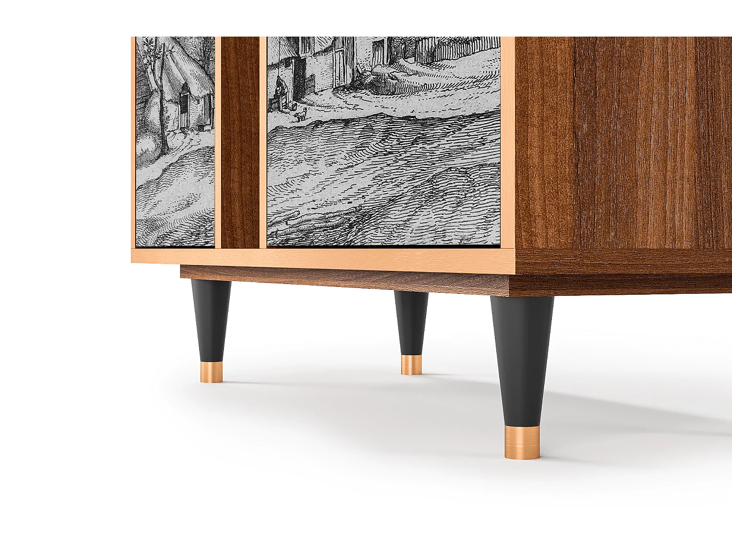 Aparador - 94х96х41 cm - BS5 - Farms in a Village, Nogueira