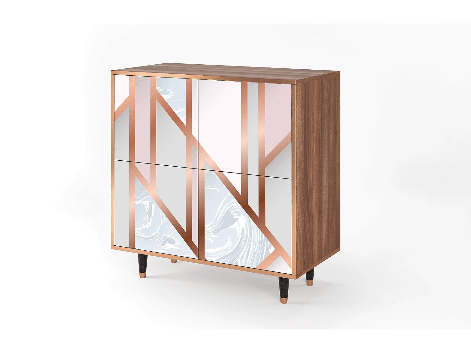 Dressoir - 94x96x48 cm - BS3 - Champagne Story, Walnoot