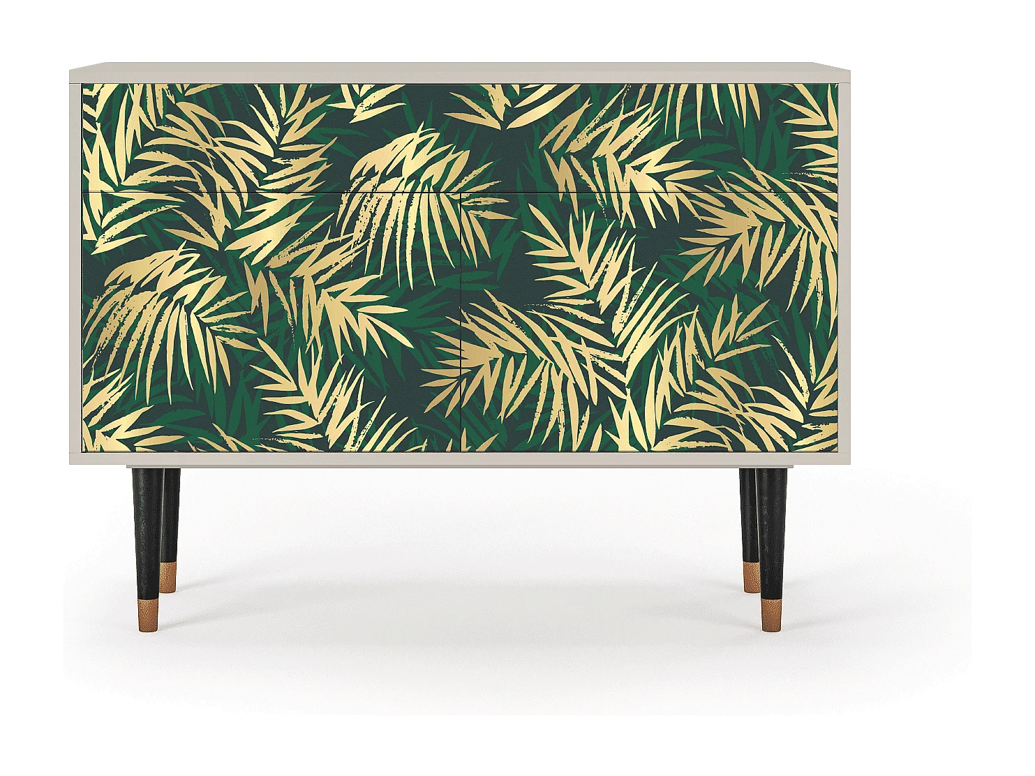 Kredens - 115x85x48 cm - BS4 - Sunny Palm Tree, Piaskowy