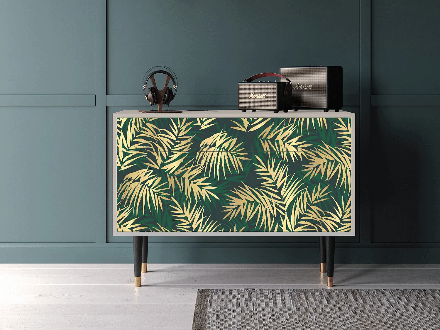 Buffet - 115x85x48 cm - BS4 - Sunny Palm Tree, Sable