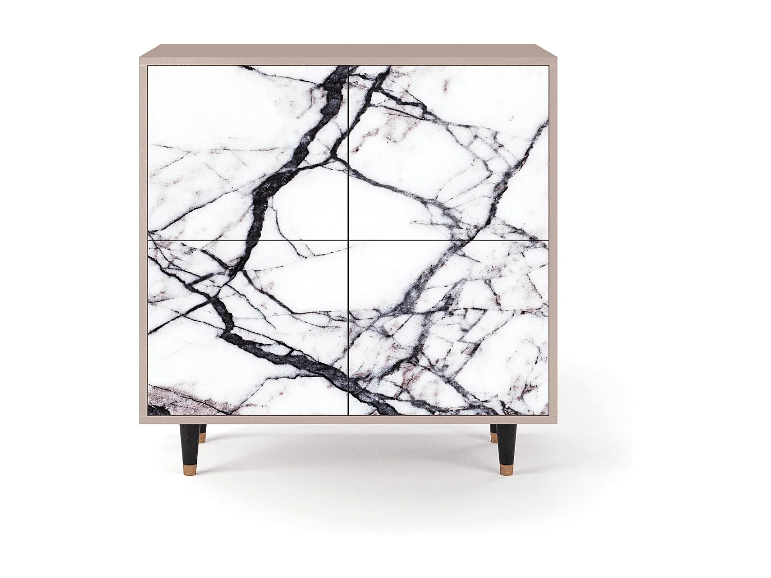 Aparador - 94x96x48 cm - BS3 - Raven Marble, Latte