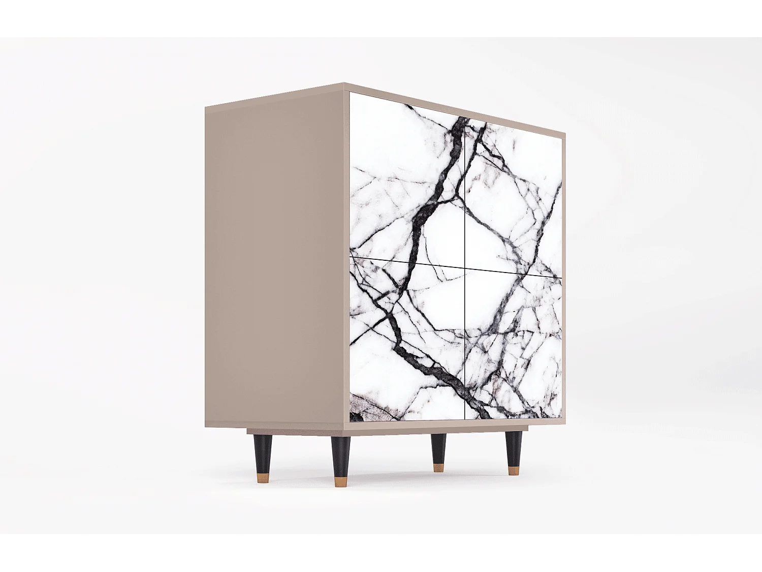 Buffet - 94x96x48 cm - BS3 - Raven Marble, Latte