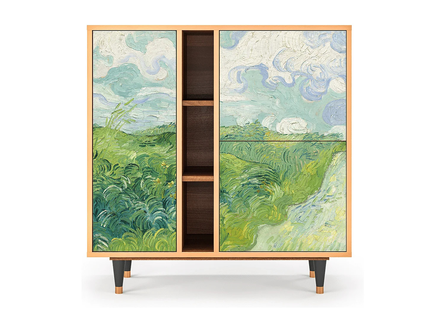Buffet - 94х96х41 cm - BS5 - Green Wheat Fields, Noyer