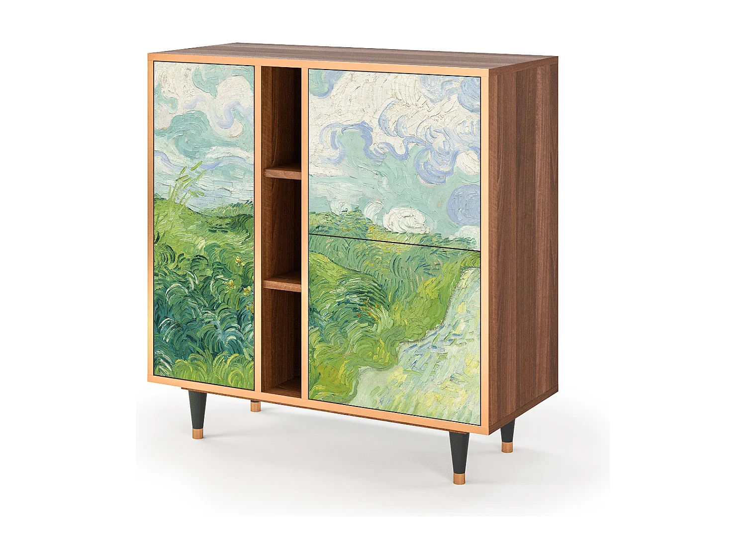 Buffet - 94х96х41 cm - BS5 - Green Wheat Fields, Noyer