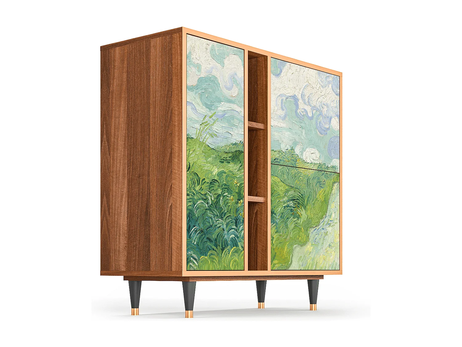 Buffet - 94х96х41 cm - BS5 - Green Wheat Fields, Noyer