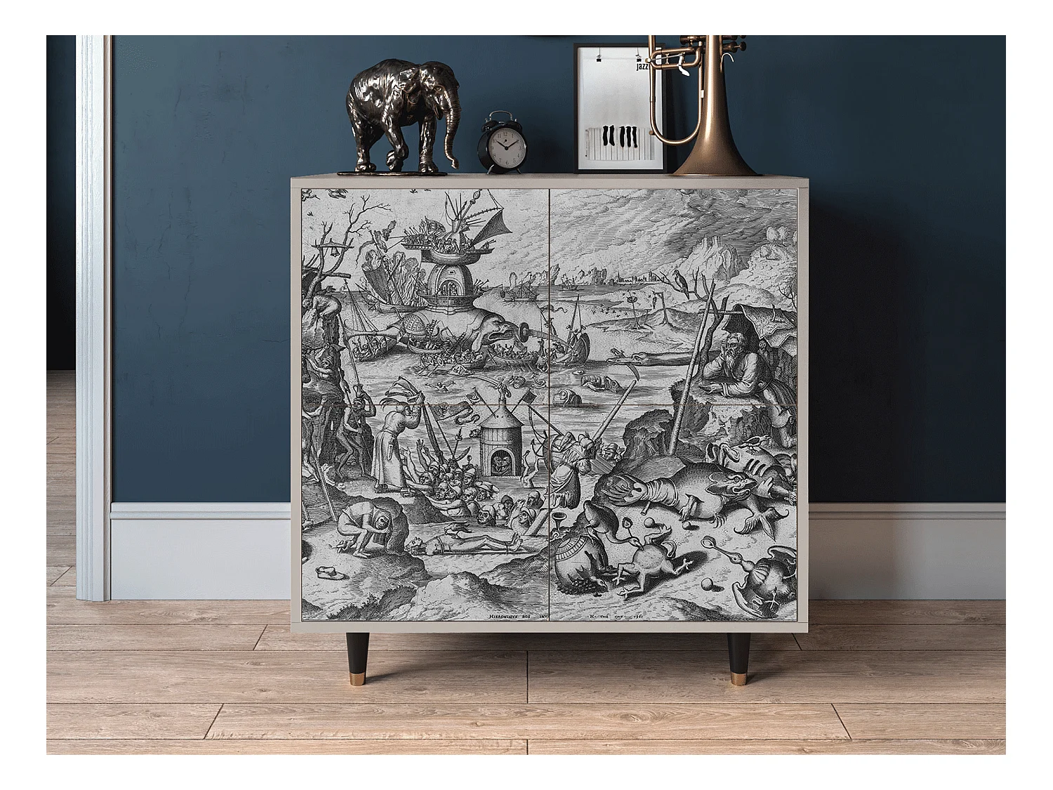 Kredens - 94x96x48 cm - BS3 - The Temptation, Piaskowy