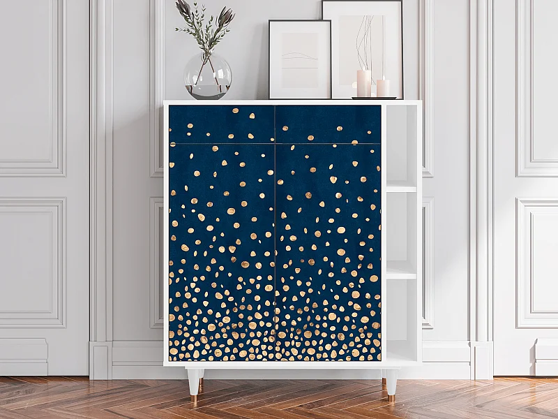 Kredens - 96х110х41 cm - BS6 - Night Skies, Biały