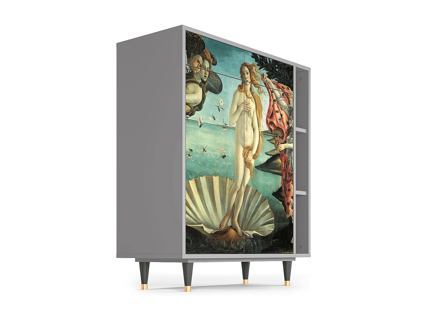 Kredens - 96х110х41 cm - BS6 - The Birth of Venus, Szary