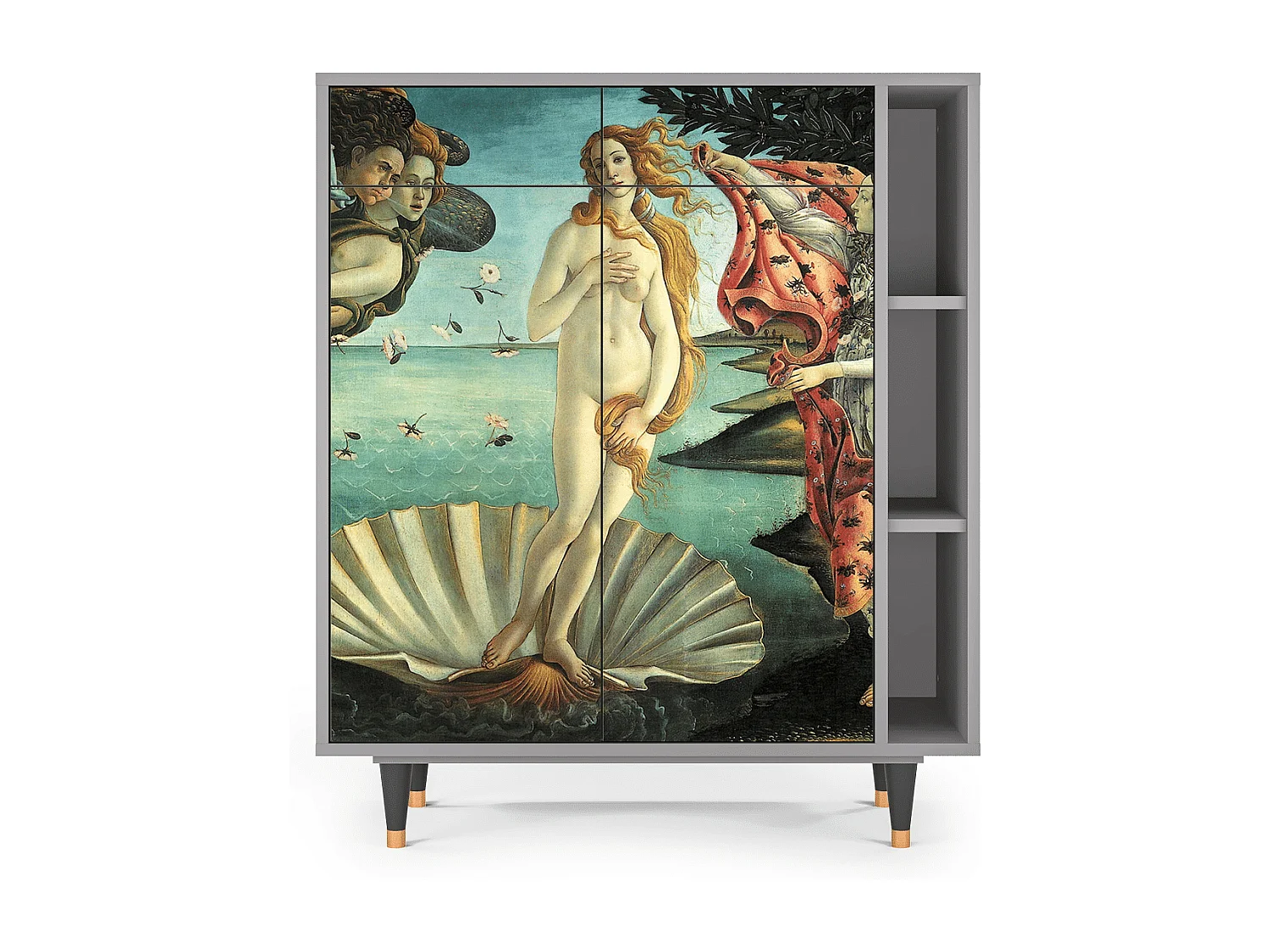 Kredens - 96х110х41 cm - BS6 - The Birth of Venus, Szary