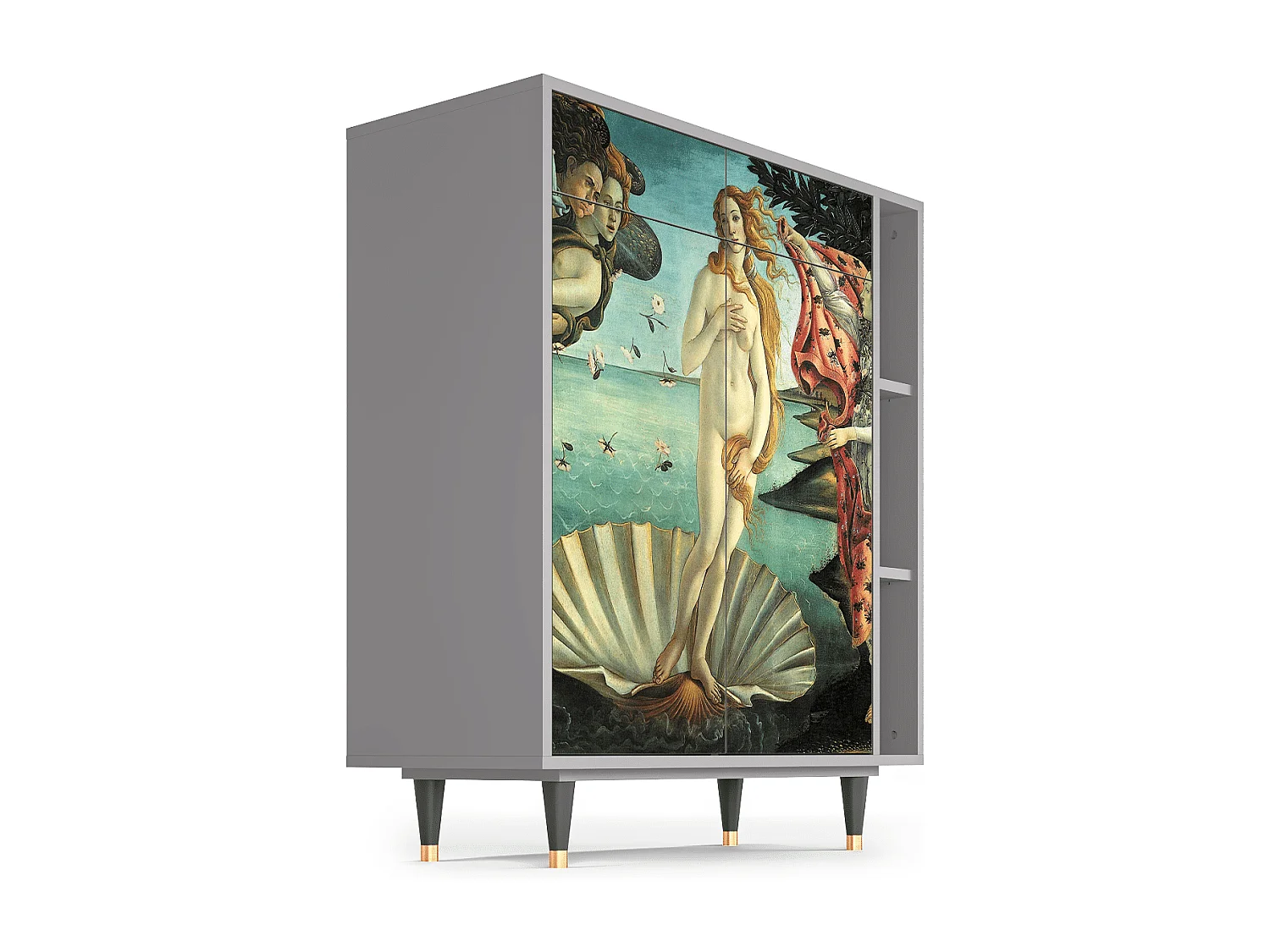 Kredens - 96х110х41 cm - BS6 - The Birth of Venus, Szary