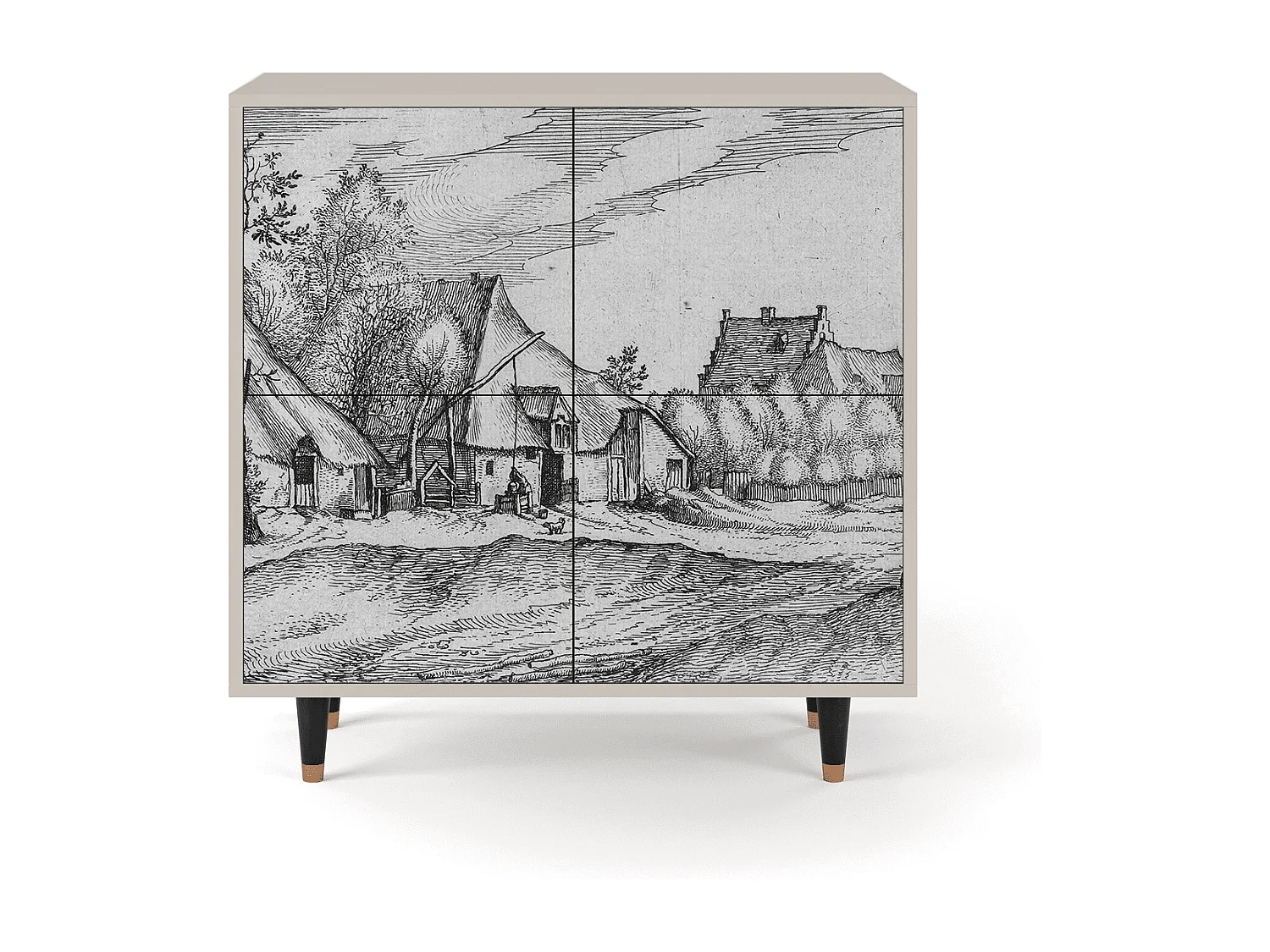 Buffet - 94x96x48 cm - BS3 - Farms in a Village, Sable