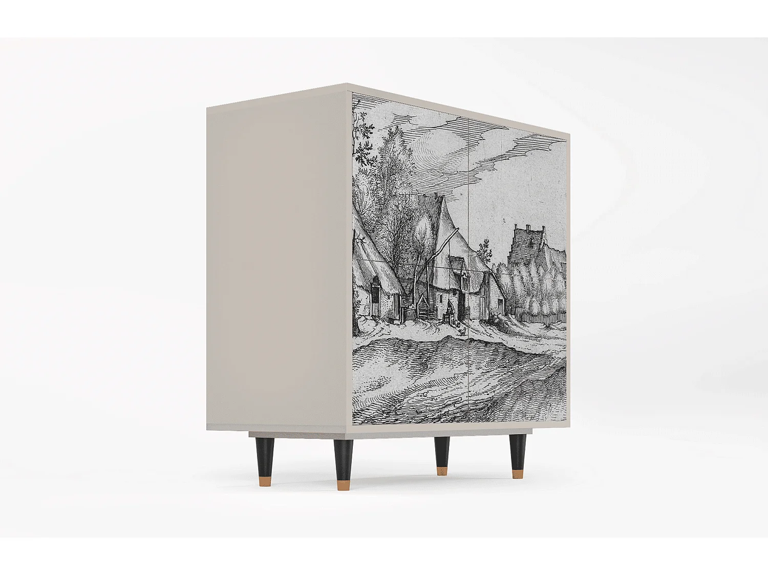 Buffet - 94x96x48 cm - BS3 - Farms in a Village, Sable