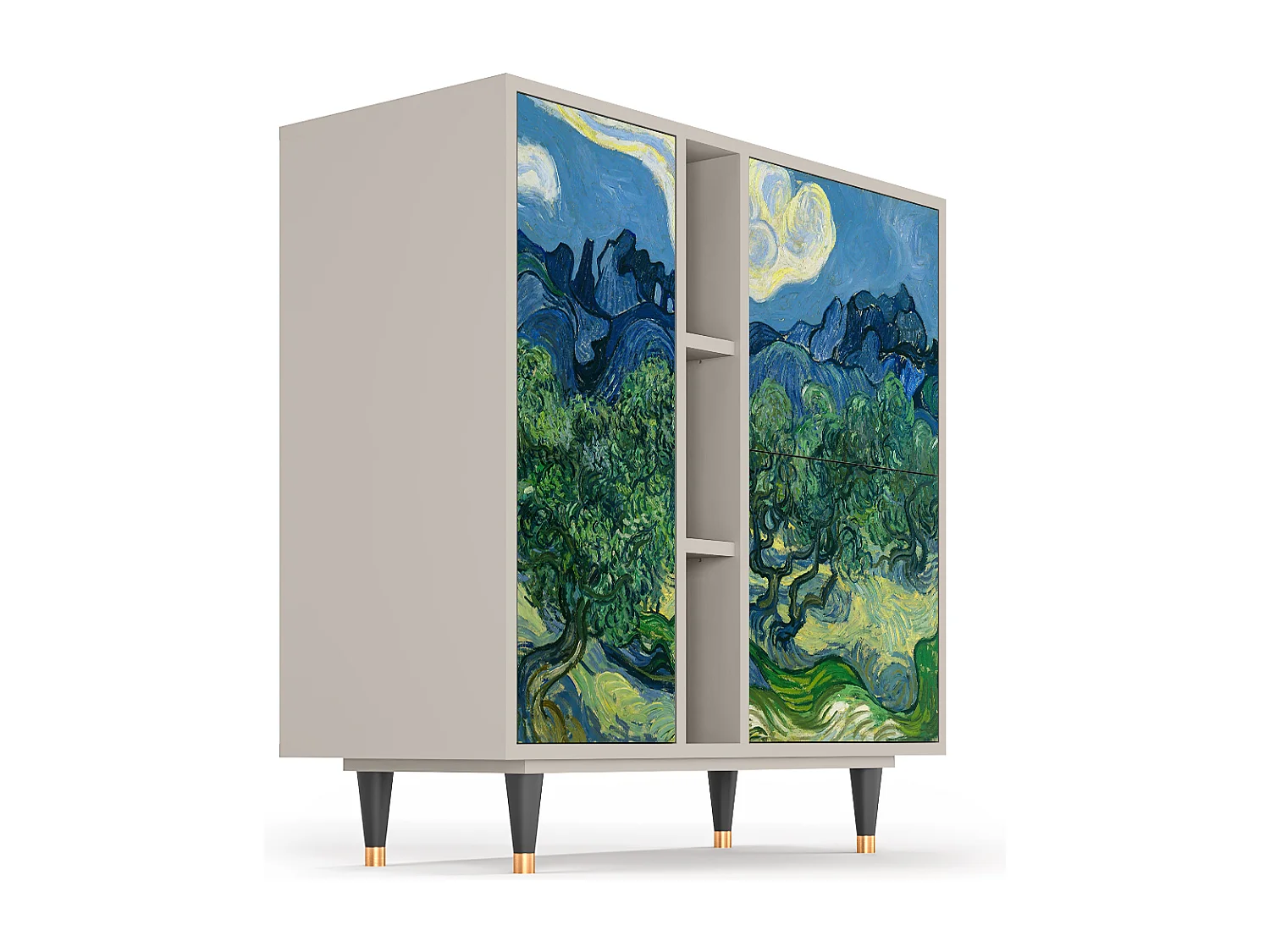 Kredens - 94х96х41 cm - BS5 - The Oil Trees, Piaskowy