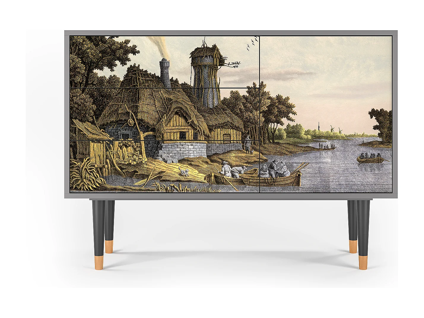Buffet - 115х84х41 cm - S3 - Mill along a River, Gris
