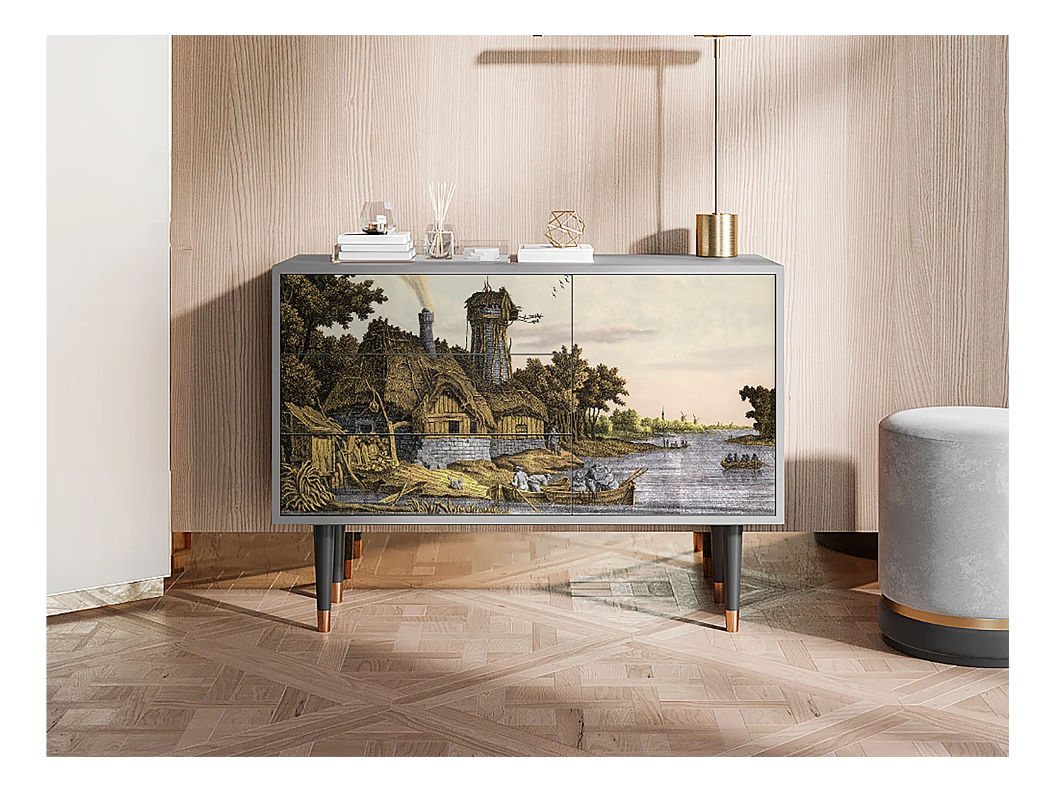 Buffet - 115х84х41 cm - S3 - Mill along a River, Gris