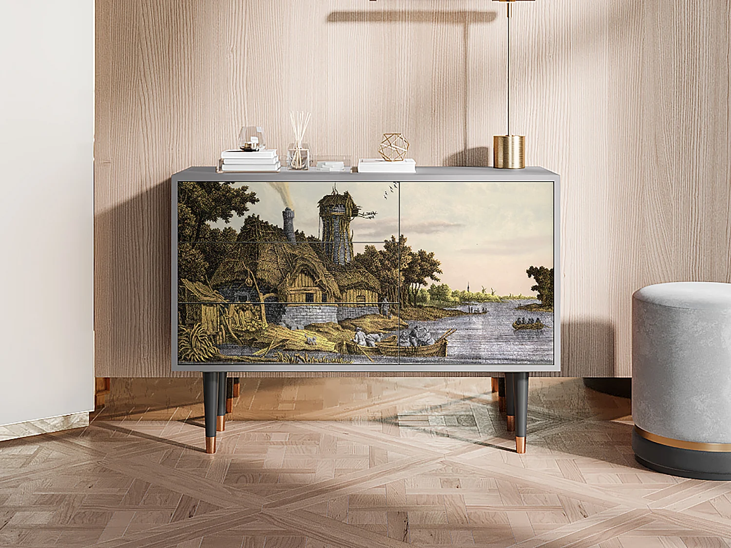 Buffet - 115х84х41 cm - S3 - Mill along a River, Gris