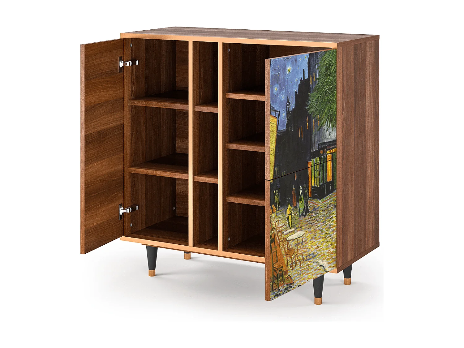 Credenza - 94х96х41 cm - BS5 - Café Terrace at Night, Noce