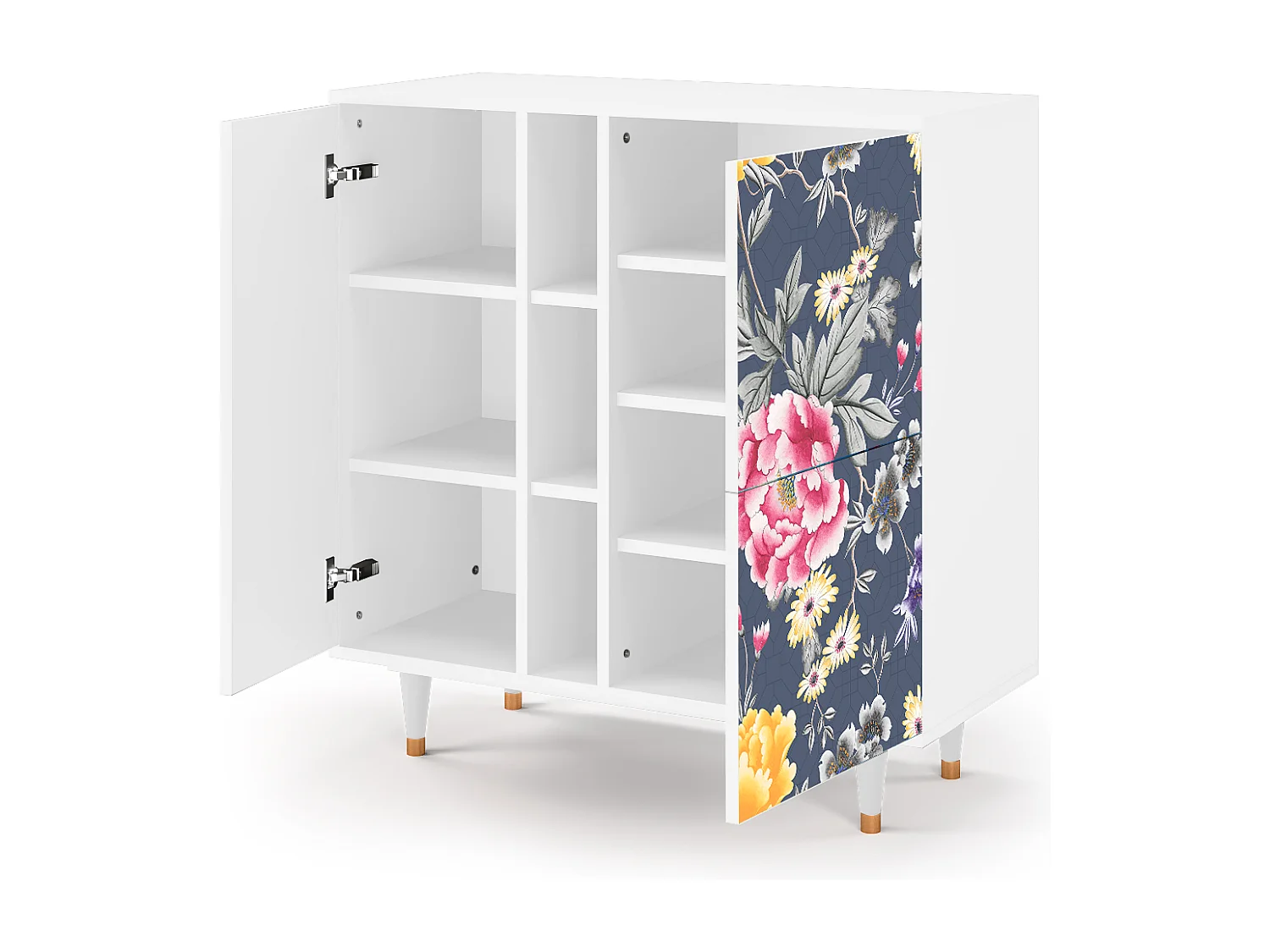 Aparador - 94х96х41 cm - BS5 - Dark Flower Bed, Blanco