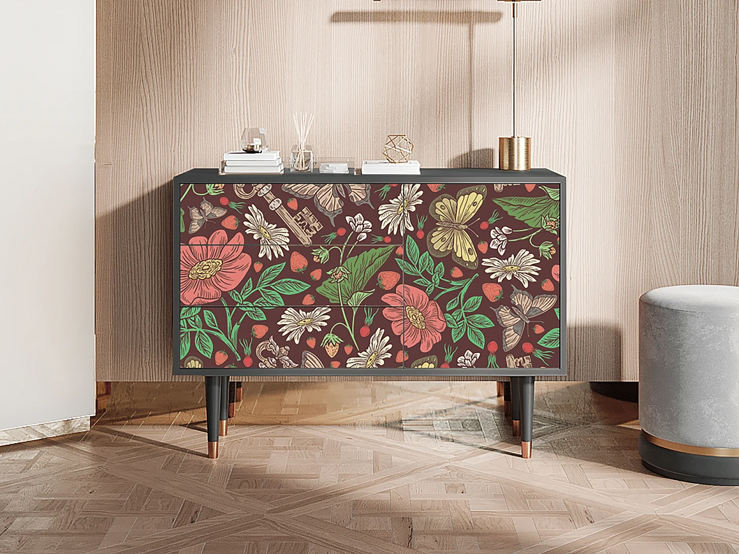 Buffet - 115х84х41 cm - S3 - Alice in Wonderland, Anthracite