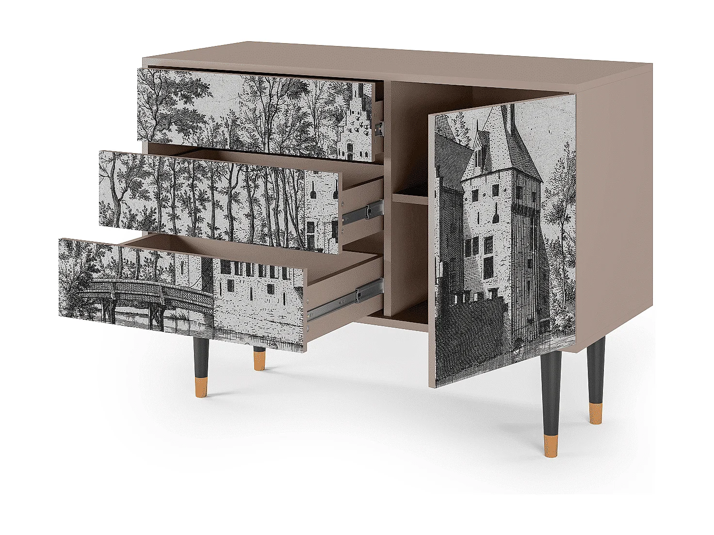 Sideboard - 115х84х41 cm - S3 - Castle by Breugel, Latte