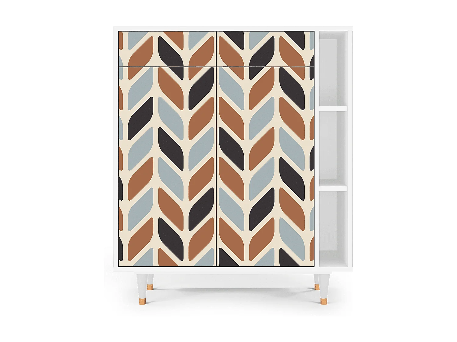 Sideboard - 96х110х41 cm - BS6 - Beige Laure, Weiß