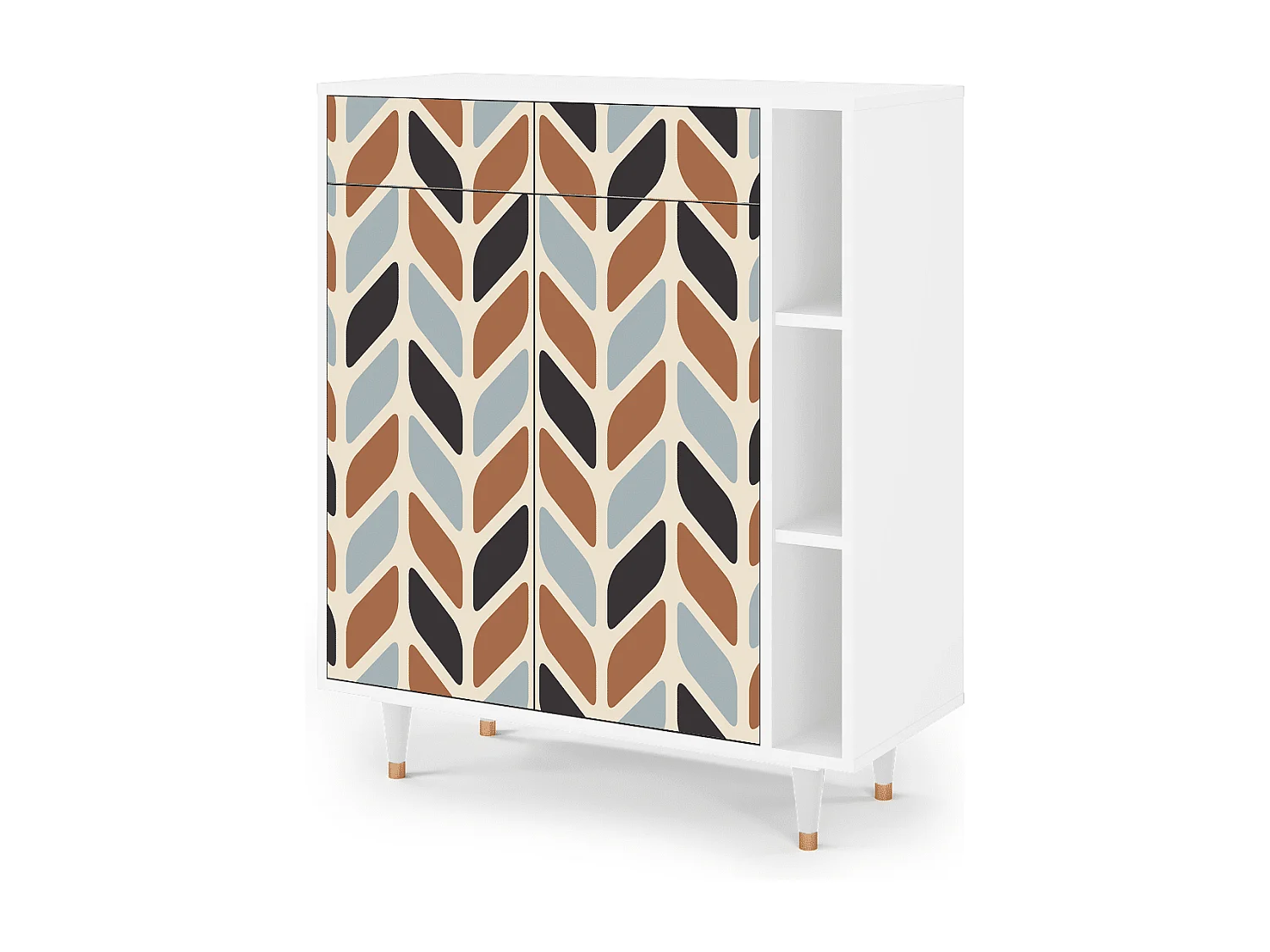 Sideboard - 96х110х41 cm - BS6 - Beige Laure, Weiß