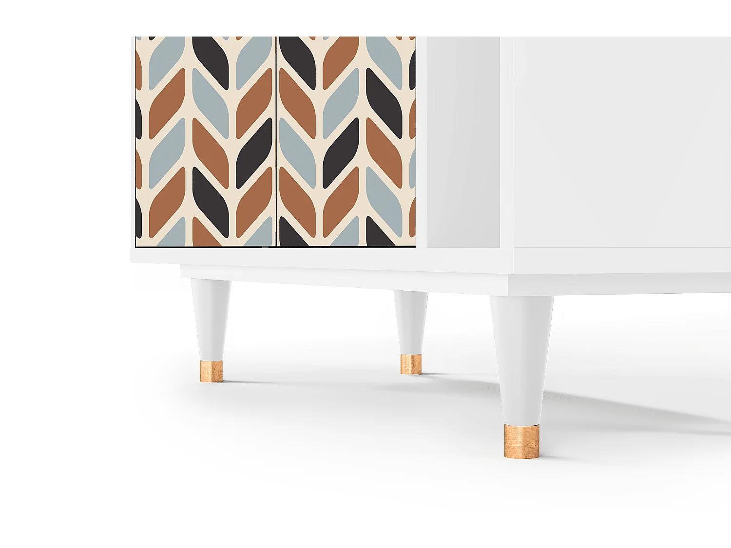 Sideboard - 96х110х41 cm - BS6 - Beige Laure, Weiß