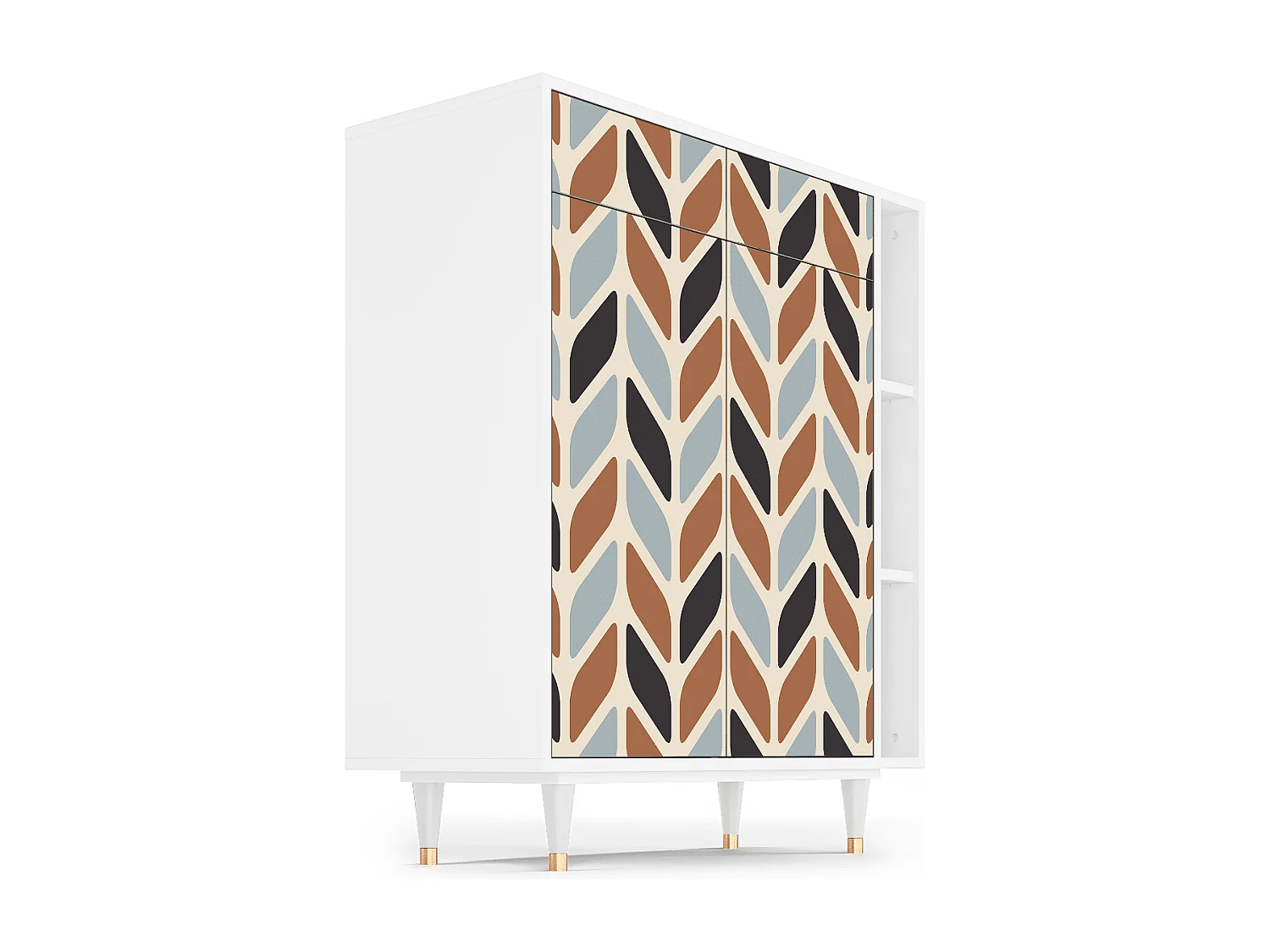 Buffet - 96х110х41 cm - BS6 - Beige Laure, Blanc