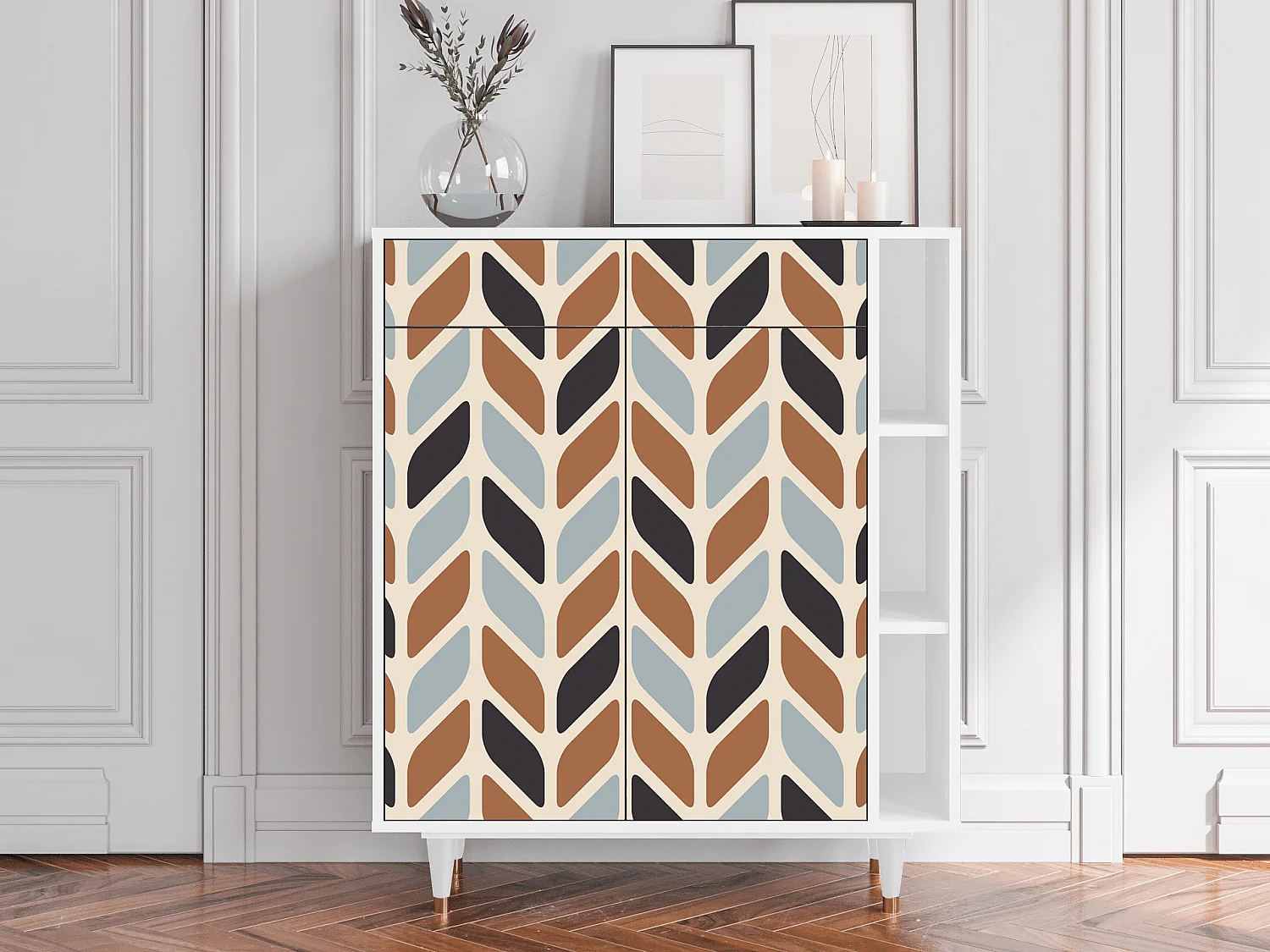 Buffet - 96х110х41 cm - BS6 - Beige Laure, Blanc