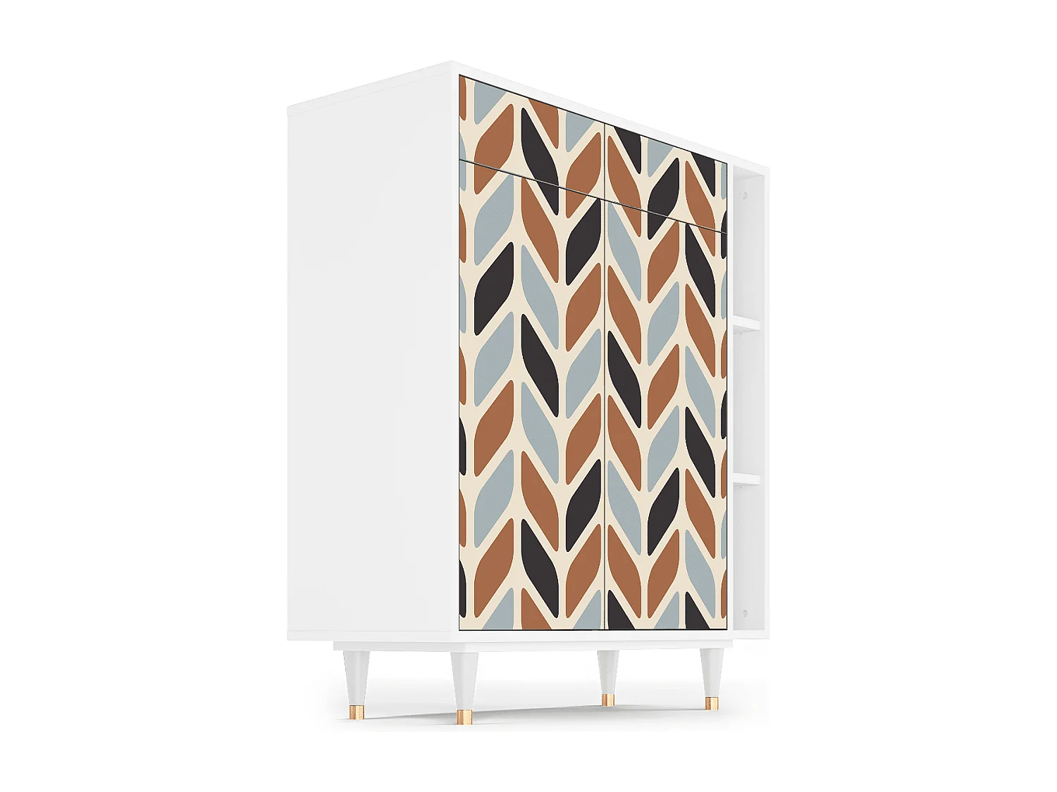 Buffet - 96х110х41 cm - BS6 - Beige Laure, Blanc