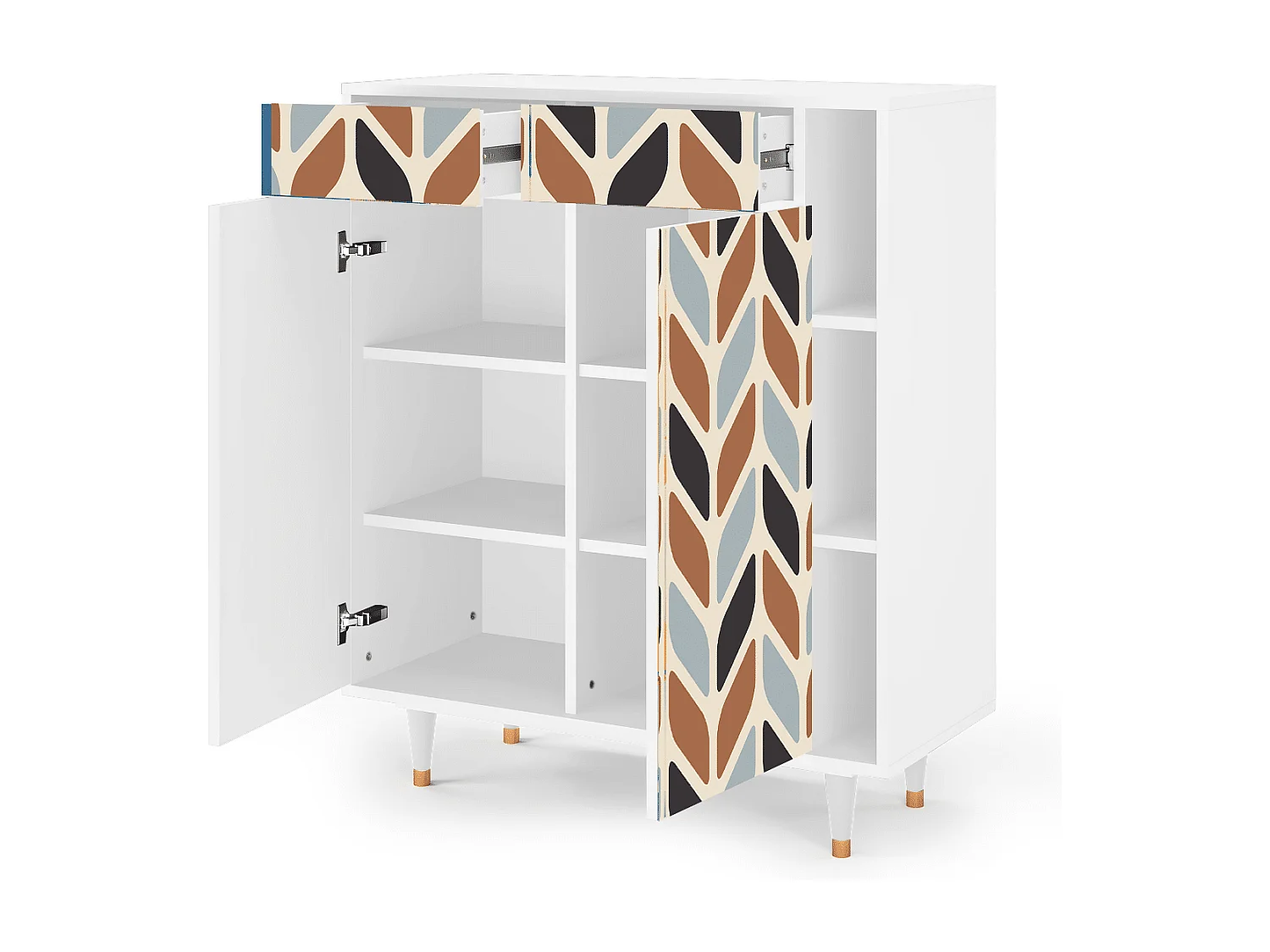 Buffet - 96х110х41 cm - BS6 - Beige Laure, Blanc