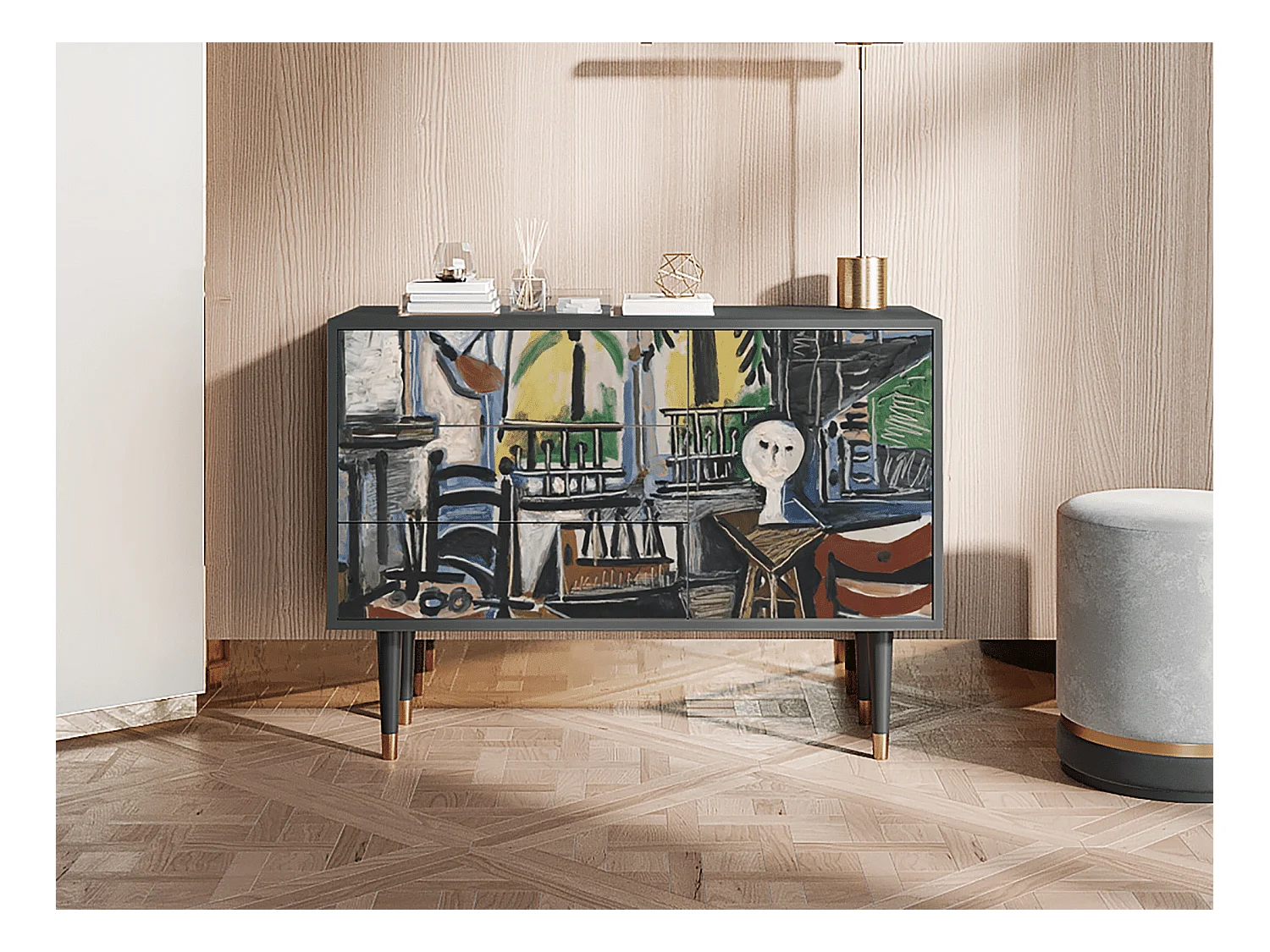 Kredens - 115х84х41 cm - S3 - The Studio , Antracyt