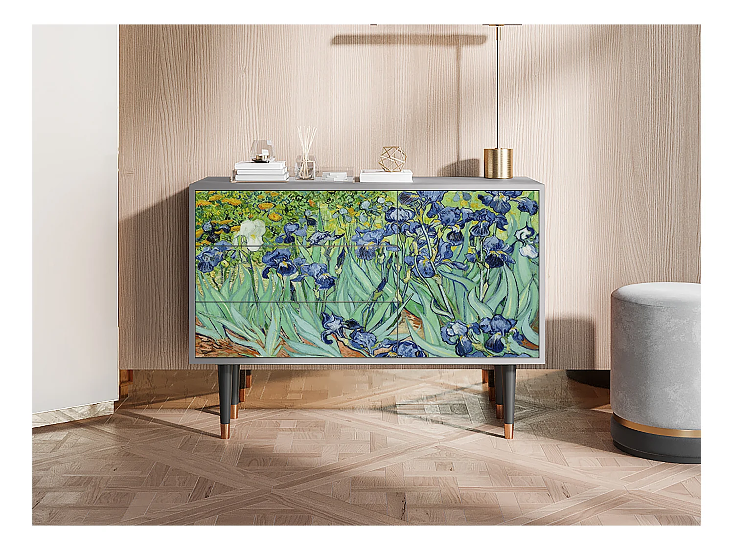 Sideboard - 115х84х41 cm - S3 - Irises , Grau