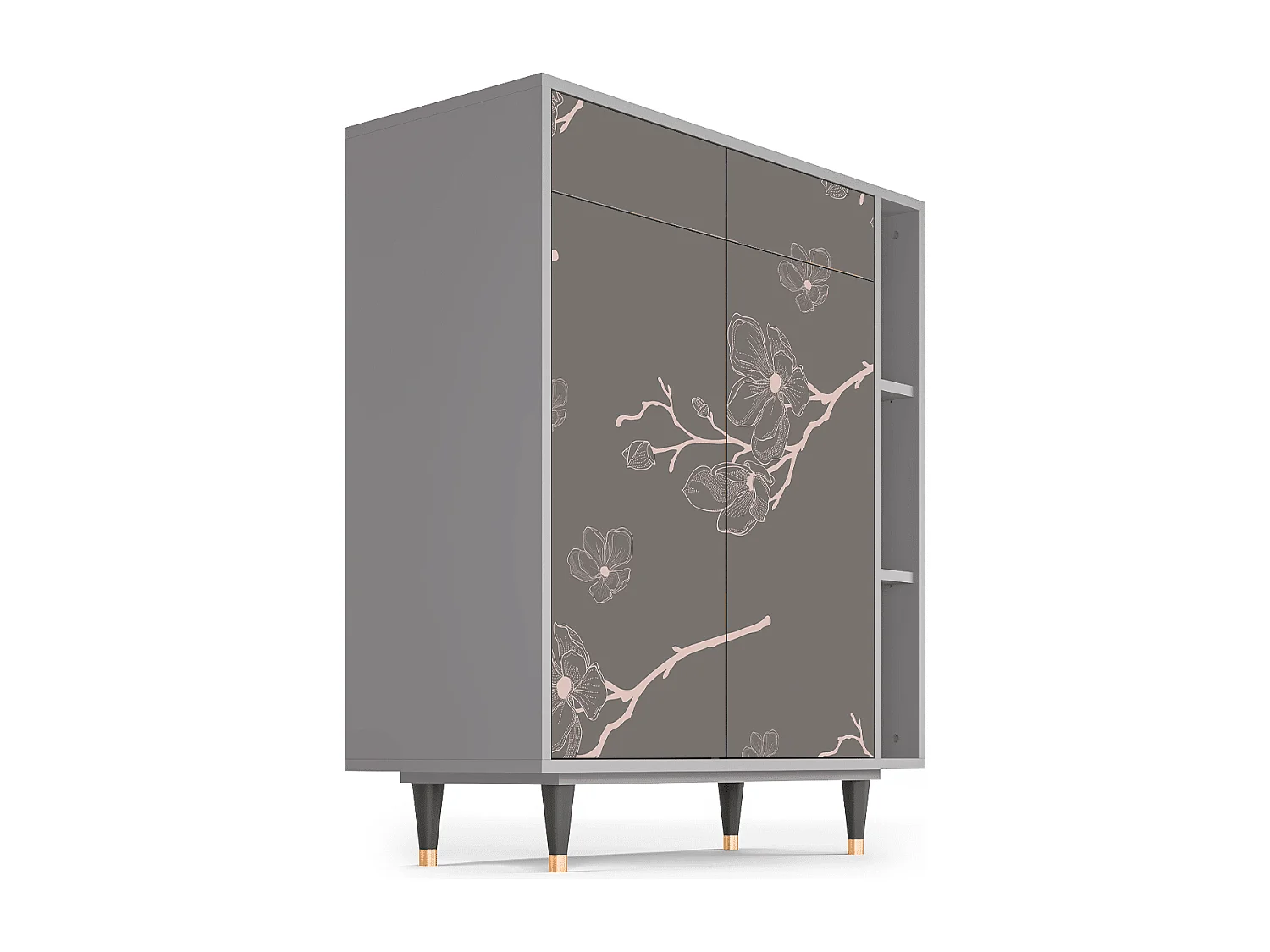 Aparador - 96х110х41 cm - BS6 - Cherry Blossom, Cinza