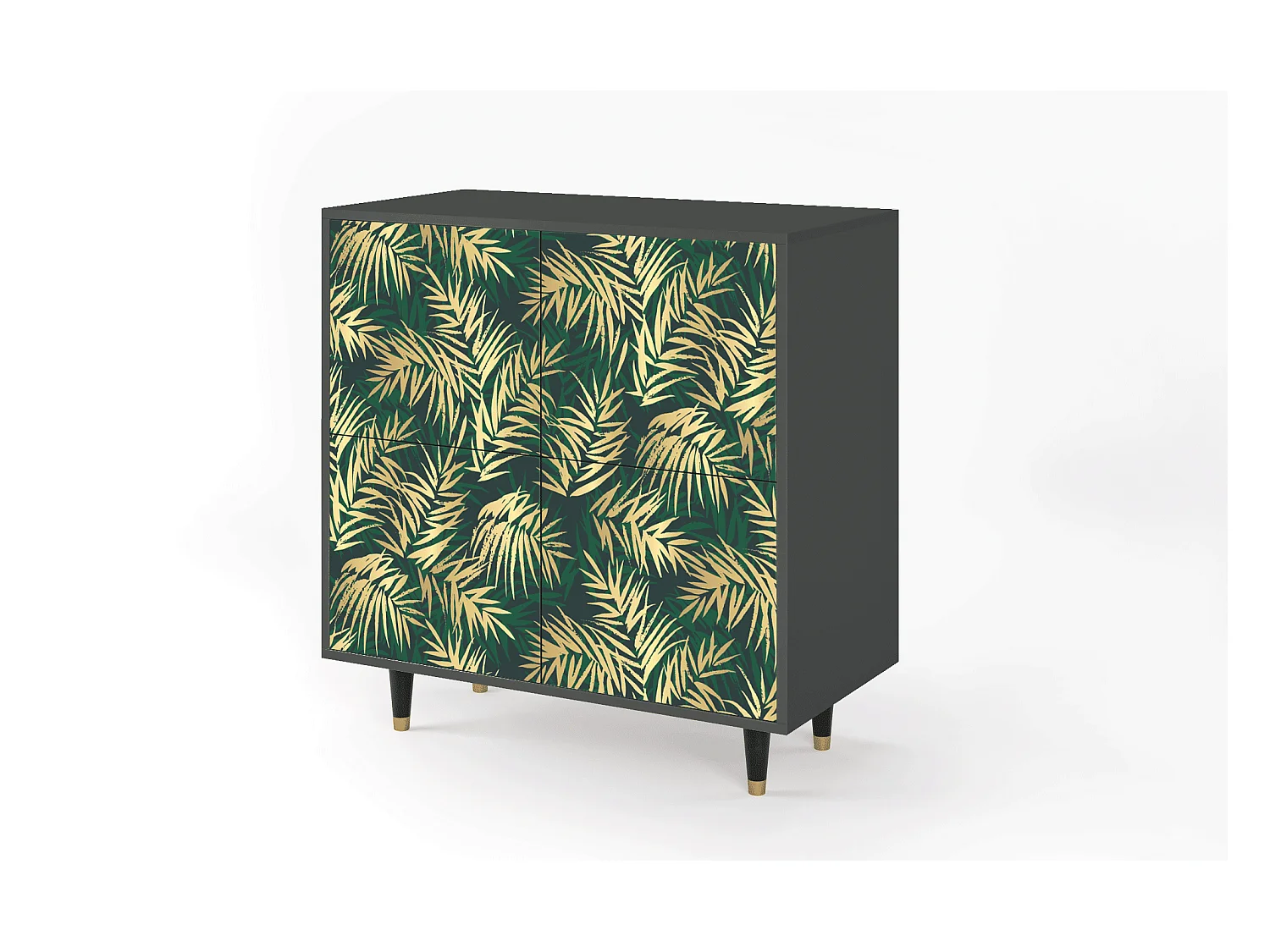 Kredens - 94x96x48 cm - BS3 - Sunny Palm Tree, Antracyt