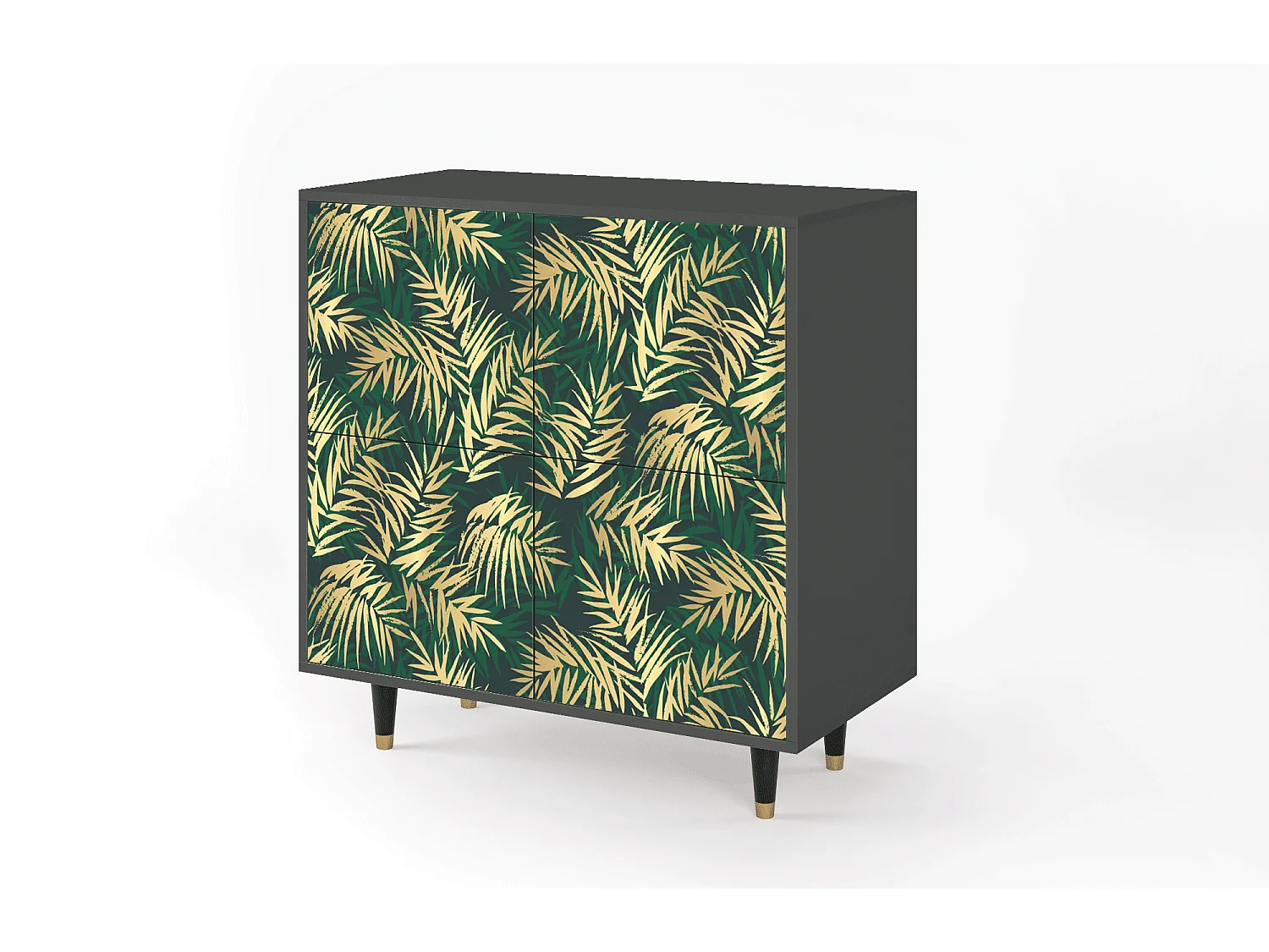 Buffet - 94x96x48 cm - BS3 - Sunny Palm Tree, Anthracite