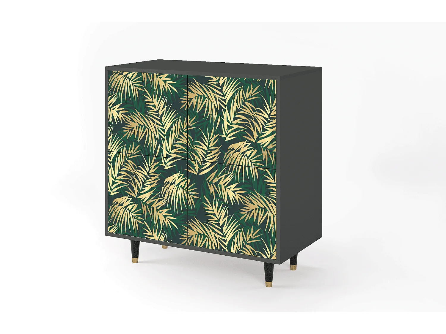 Buffet - 94x96x48 cm - BS3 - Sunny Palm Tree, Anthracite