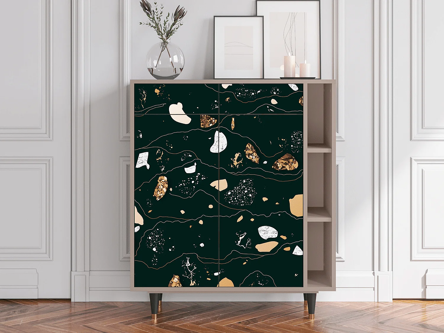 Aparador - 96х110х41 cm - BS6 - Space Rocks, Latte