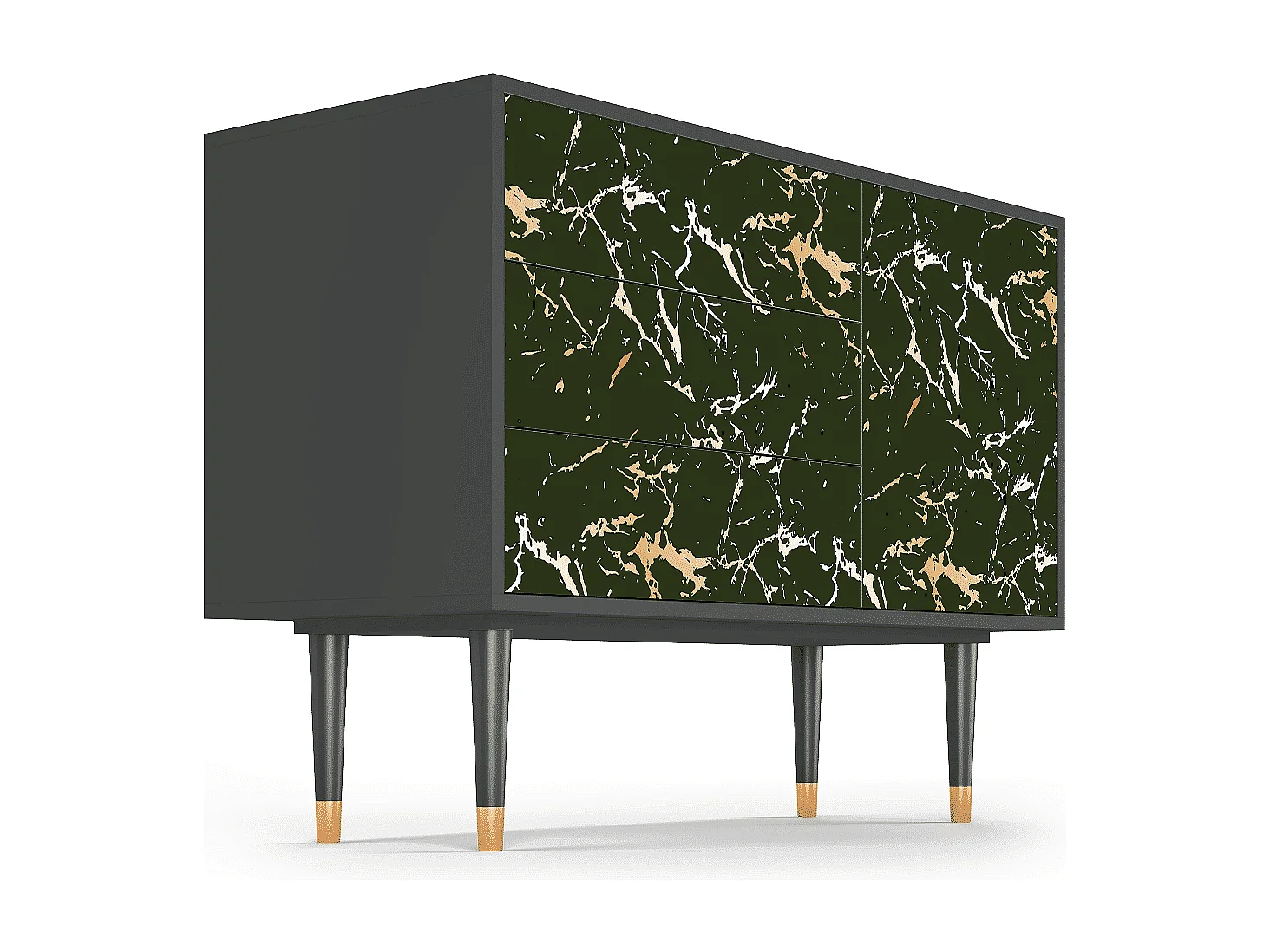 Kredens - 115х84х41 cm - S3 - Amazon Forest, Antracyt